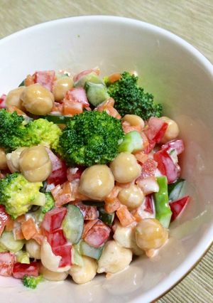 ひよこ豆のサラダ☆ヨーグルトドレッシング-レシピのメイン写真