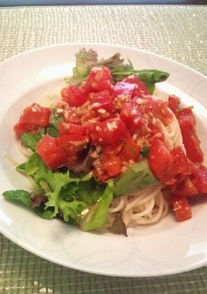 トマトとアンチョビの冷製パスタ-レシピのメイン写真
