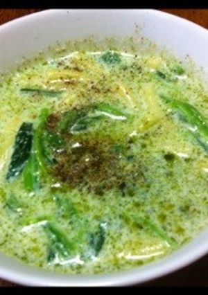 大葉のマカロニ豆乳スープ-レシピのメイン写真