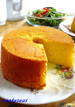全卵♪コーンミールシフォンケーキ-レシピのメイン写真