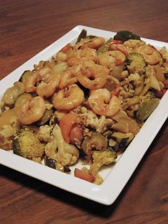 エビといろんな野菜の炒めたサラダ-レシピのメイン写真