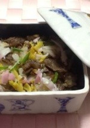 ひな祭りに、肉ちらし寿司を-レシピのメイン写真