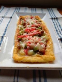油揚げの味噌マヨピザ-レシピのメイン写真