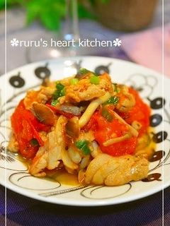 ✿豚肉とトマトの黒酢炒め✿-レシピのメイン写真