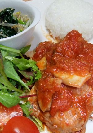 ≪さっぱり≫鶏肉のトマトソース煮込-レシピのメイン写真