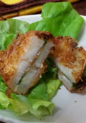 山芋の梅肉はさみ揚げ☆-レシピのメイン写真