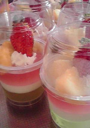 ひなまつりに菱餅風３色ゼリー-レシピのメイン写真