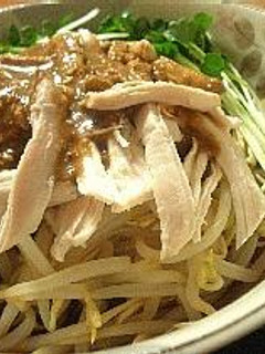 酒蒸し鶏とごまダレもやし-レシピのメイン写真
