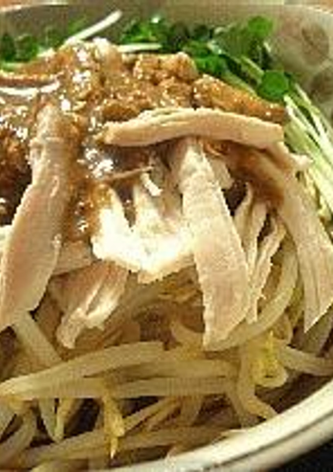 酒蒸し鶏とごまダレもやし-レシピのメイン写真