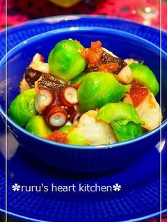 ✿タコと芽キャベツの梅肉和え✿-レシピのメイン写真
