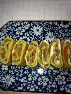 きんぴらごぼう入り卵焼き-レシピのメイン写真