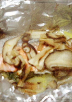 大葉風味の♪鮭とキノコのホイル焼き-レシピのメイン写真