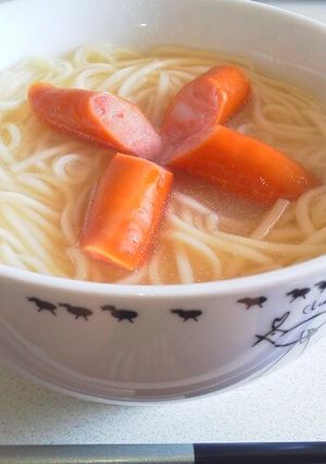 一人暮らし必見！あったか ひやむぎ-レシピのメイン写真