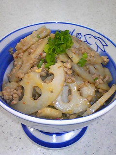 蓮根とひき肉のきんぴら-レシピのメイン写真