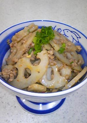 蓮根とひき肉のきんぴら-レシピのメイン写真