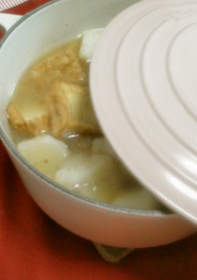 熱々スープごと頂く！かぶと厚揚げの煮物-レシピのメイン写真