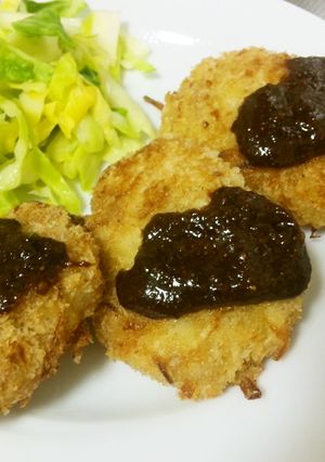 お手軽★　豚こま切れ肉で♪玉ねぎカツ-レシピのメイン写真