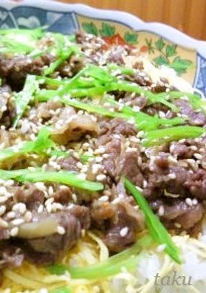 牛肉の酢橘ちらし寿司-レシピのメイン写真
