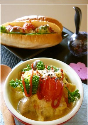 ツナ＆野菜のスクランブルエッグ風-レシピのメイン写真