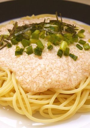 豆腐で♡♥明太子のクリーム風パスタ-レシピのメイン写真