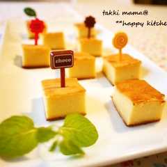 A picture of ルクエで♪生クリームなしのチーズケーキ.