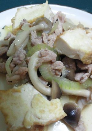 厚揚げと豚こま肉の炒めもの-レシピのメイン写真