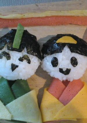お弁当にひな祭りのお雛様を-レシピのメイン写真