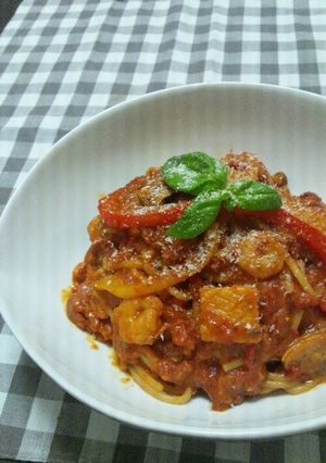 濃厚♪シーフード&トマトのクリームパスタ-レシピのメイン写真