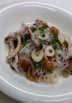 白滝きのこのにんにく醤油炒め-レシピのメイン写真