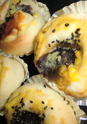 ベンチタイムいらずのパン生地いもあんパン-レシピのメイン写真