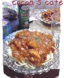 チキンとトマトクリームのパスタ