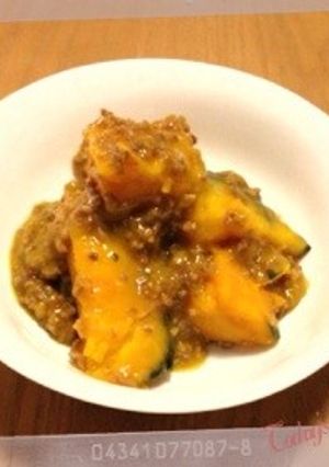 カボチャと挽肉の煮物-レシピのメイン写真