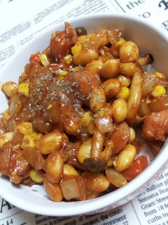 大豆ドライカレー風の炒め物-レシピのメイン写真