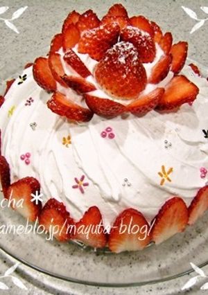 簡単！可愛い！いちごのドームケーキ-レシピのメイン写真