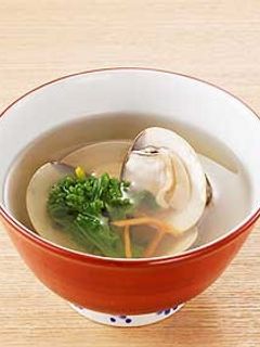 はまぐりと菜の花のお吸い物-レシピのメイン写真