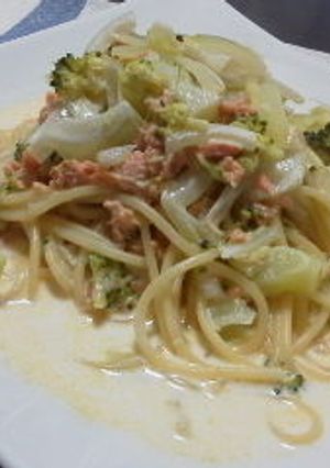 簡単★さけとブロッコリーのクリームパスタ-レシピのメイン写真