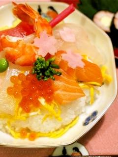 簡単カラフルひな祭りのちらし寿司-レシピのメイン写真