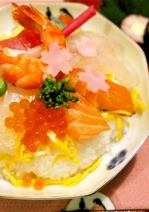 簡単カラフルひな祭りのちらし寿司-レシピのメイン写真