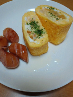 余ったポテトサラダで卵焼き-レシピのメイン写真