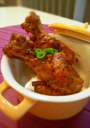 鶏肉手羽元あまから煮☆にんにく生姜風味-レシピのメイン写真