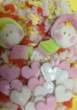 ひな祭りサーモン入り簡単すぎるちらし寿司-レシピのメイン写真