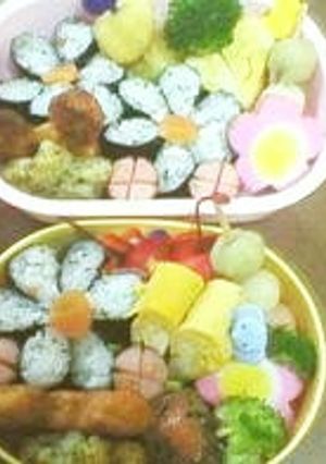 可愛い✿お花✿のお弁当-レシピのメイン写真