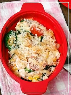カッテージチーズと野菜のオーブン焼き-レシピのメイン写真