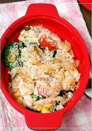 カッテージチーズと野菜のオーブン焼き-レシピのメイン写真