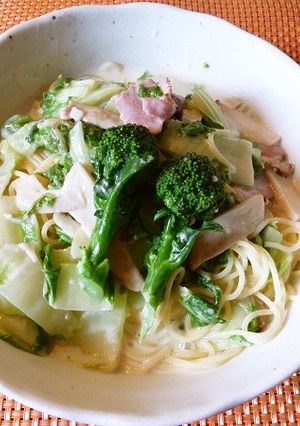 白菜とブロッコリーdeスープパスタ～♪-レシピのメイン写真