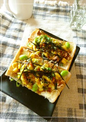葱×枝豆×コーンの和風カレートースト-レシピのメイン写真