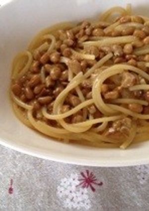 一人ランチにピッタリ！納豆パスタ-レシピのメイン写真