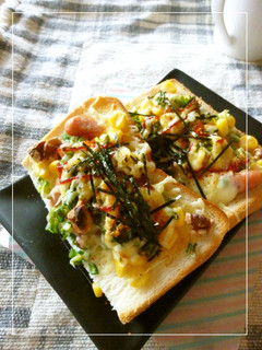 葱×ソーセージ×コーンのトースト-レシピのメイン写真