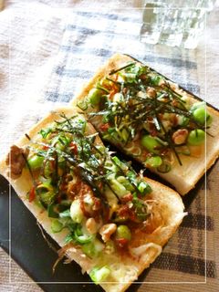葱×枝豆×おかかの和風カレートースト-レシピのメイン写真