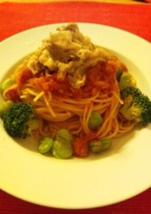 お手軽♪すぎる!?トマトソースパスタ-レシピのメイン写真